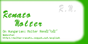 renato molter business card